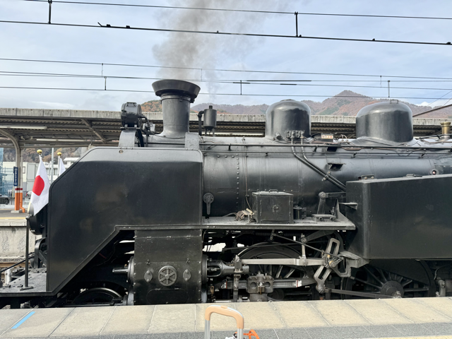 SL大樹の蒸気機関車は写真撮影する人で賑わっていました