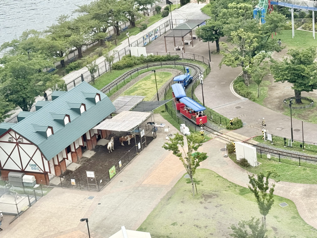 あらかわ遊園の観覧車から見た景色