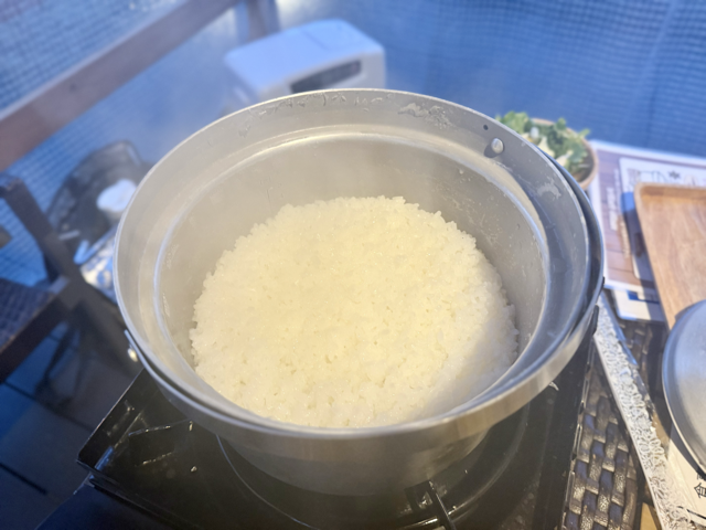 普段は使わないお鍋でも上手に炊き上がりました