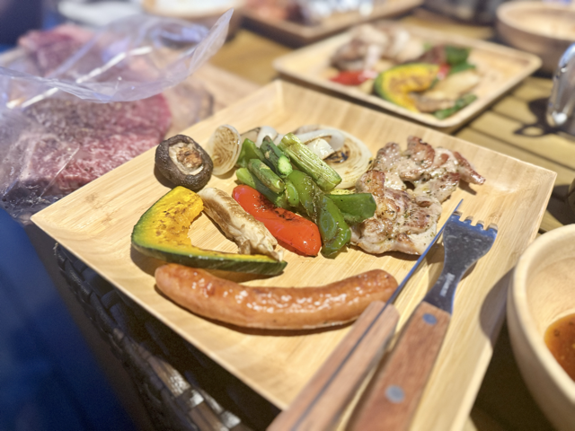 自分の好みの焼き加減で食べられるのが嬉しいです